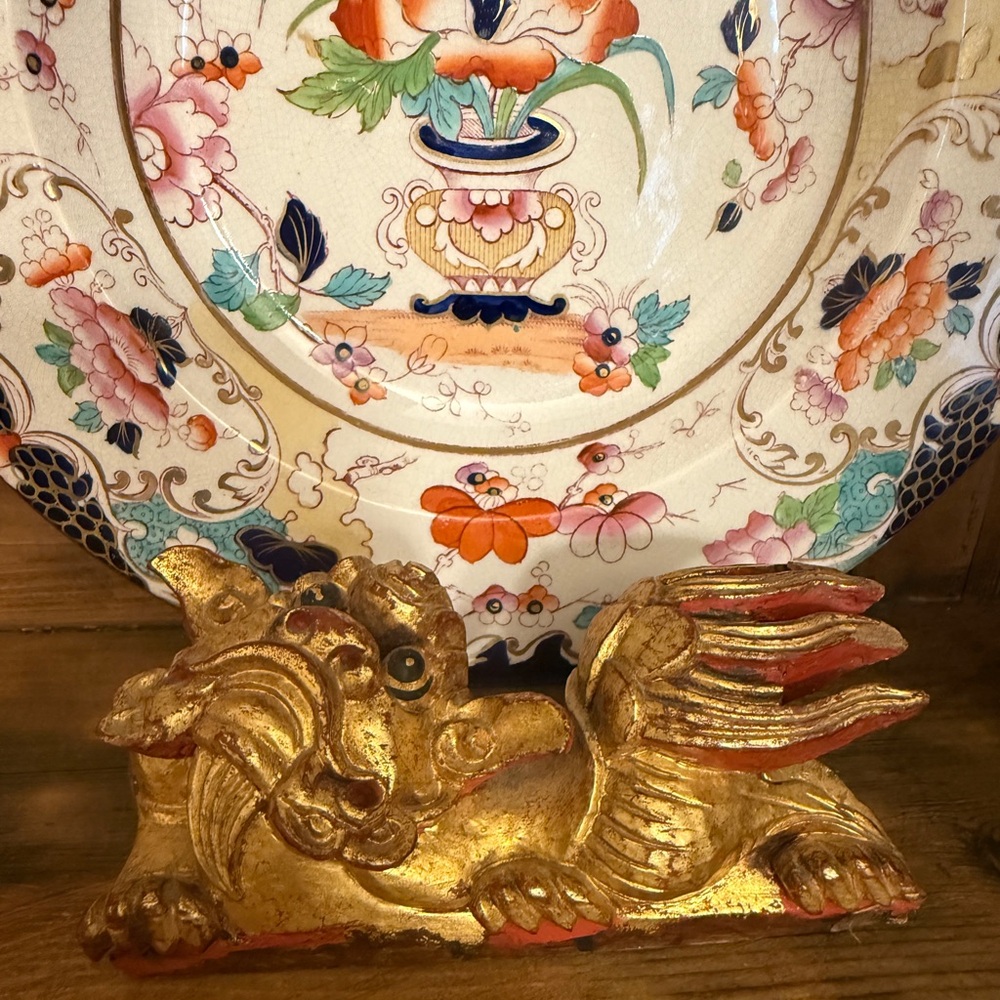 Antique Chinese Gilt Wood Foo Dog Temple Fragment - Picture 5 of 10